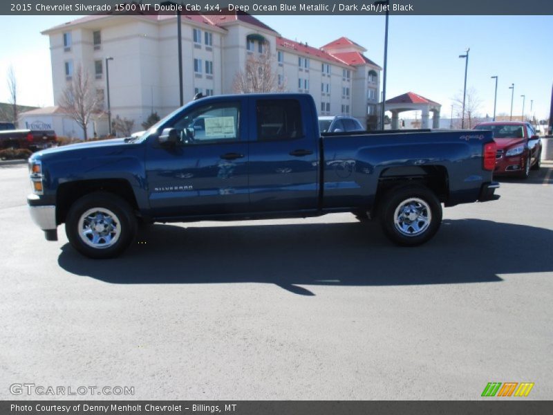 Deep Ocean Blue Metallic / Dark Ash/Jet Black 2015 Chevrolet Silverado 1500 WT Double Cab 4x4
