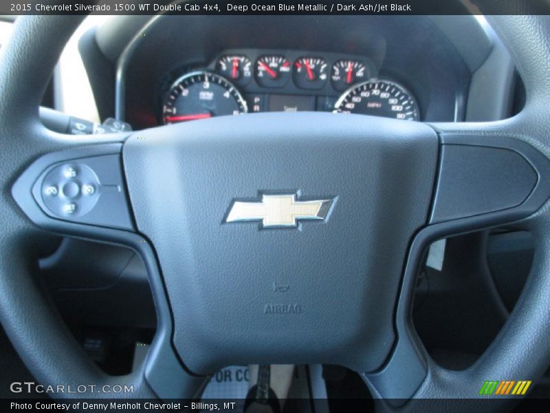 Deep Ocean Blue Metallic / Dark Ash/Jet Black 2015 Chevrolet Silverado 1500 WT Double Cab 4x4