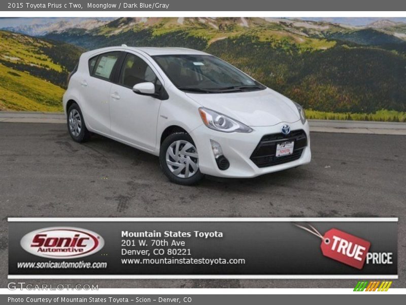 Moonglow / Dark Blue/Gray 2015 Toyota Prius c Two