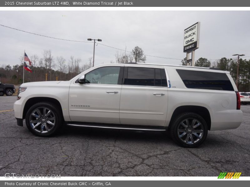 White Diamond Tricoat / Jet Black 2015 Chevrolet Suburban LTZ 4WD
