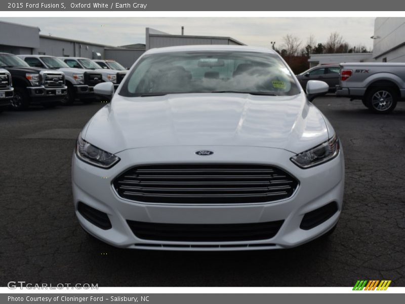Oxford White / Earth Gray 2015 Ford Fusion S