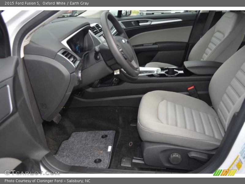 Oxford White / Earth Gray 2015 Ford Fusion S
