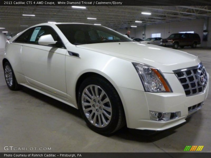 White Diamond Tricoat / Cashmere/Ebony 2013 Cadillac CTS 4 AWD Coupe