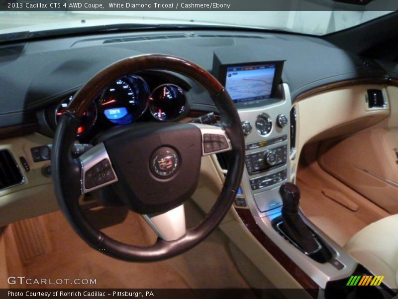 White Diamond Tricoat / Cashmere/Ebony 2013 Cadillac CTS 4 AWD Coupe