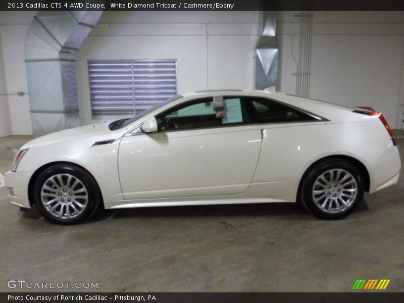 White Diamond Tricoat / Cashmere/Ebony 2013 Cadillac CTS 4 AWD Coupe