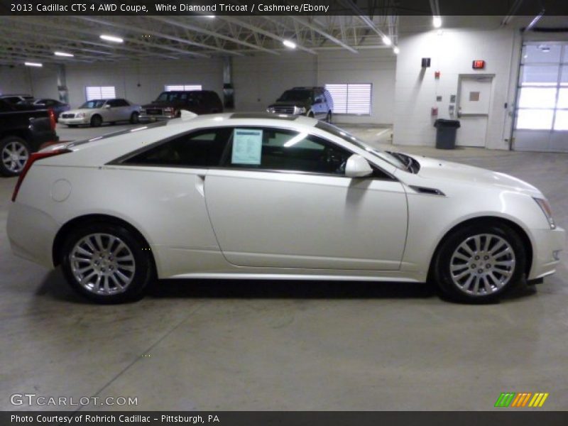 White Diamond Tricoat / Cashmere/Ebony 2013 Cadillac CTS 4 AWD Coupe
