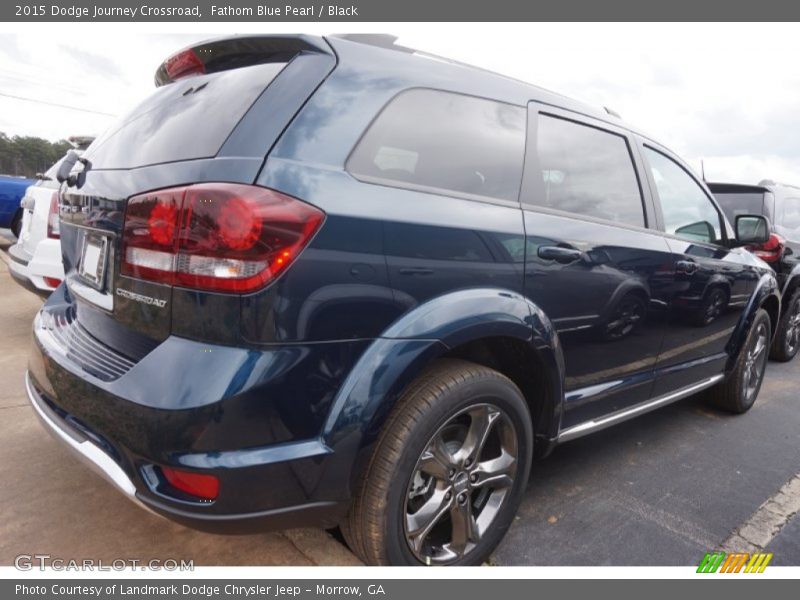 Fathom Blue Pearl / Black 2015 Dodge Journey Crossroad