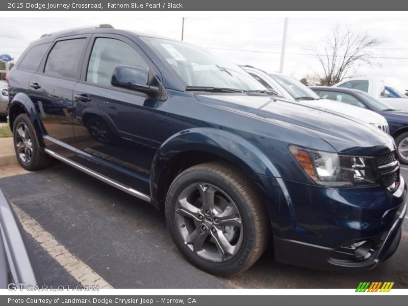 Fathom Blue Pearl / Black 2015 Dodge Journey Crossroad