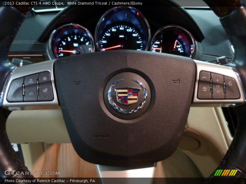 White Diamond Tricoat / Cashmere/Ebony 2013 Cadillac CTS 4 AWD Coupe