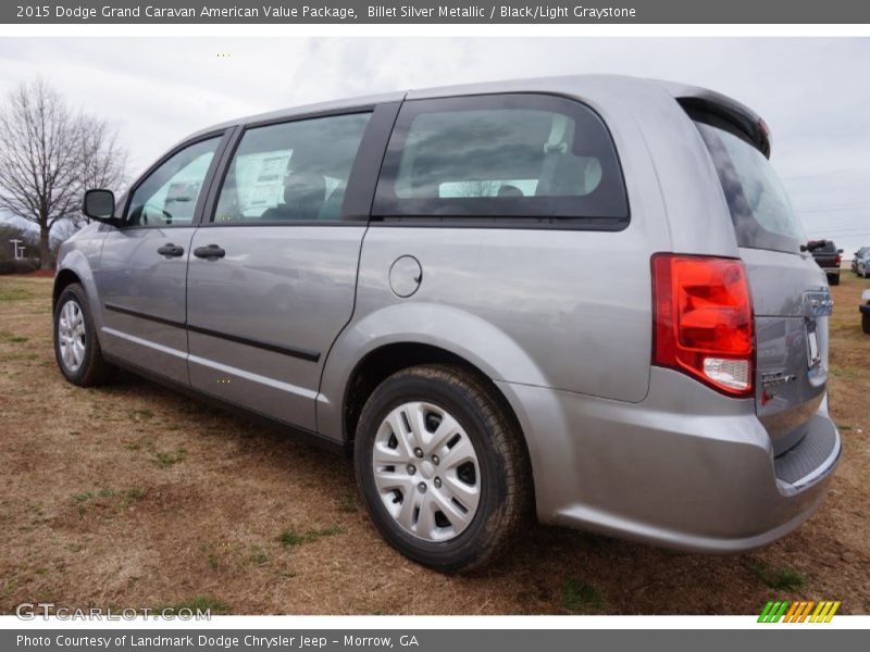Billet Silver Metallic / Black/Light Graystone 2015 Dodge Grand Caravan American Value Package