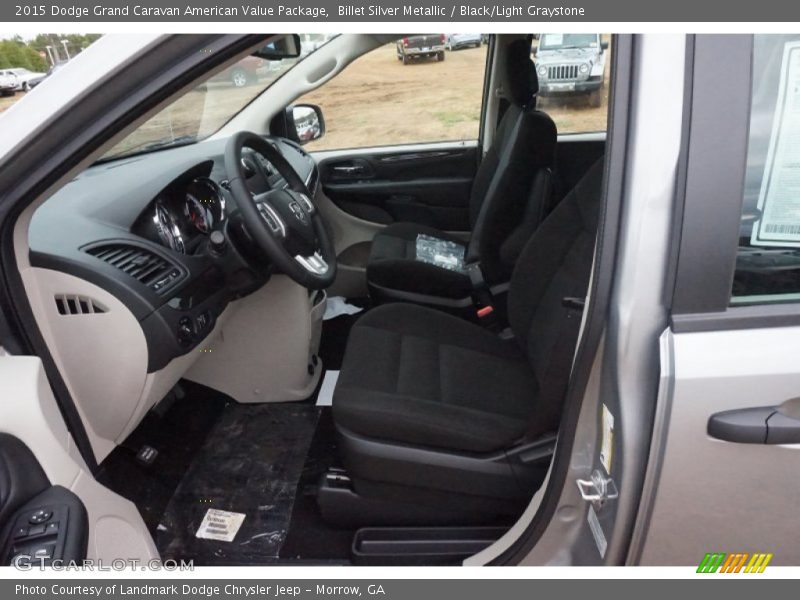 Billet Silver Metallic / Black/Light Graystone 2015 Dodge Grand Caravan American Value Package