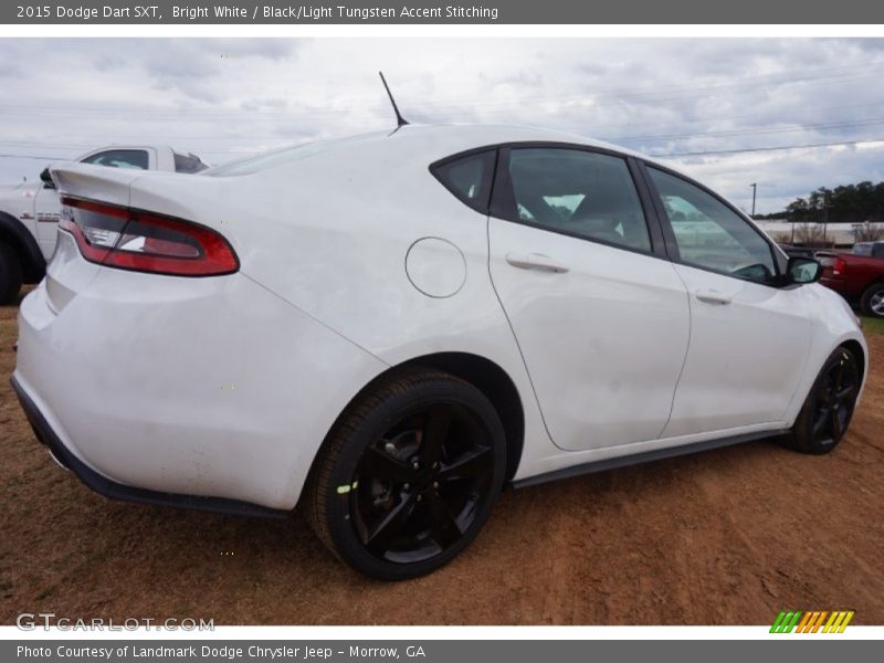 Bright White / Black/Light Tungsten Accent Stitching 2015 Dodge Dart SXT