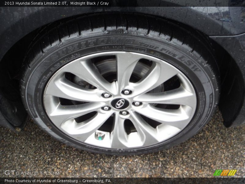 Midnight Black / Gray 2013 Hyundai Sonata Limited 2.0T