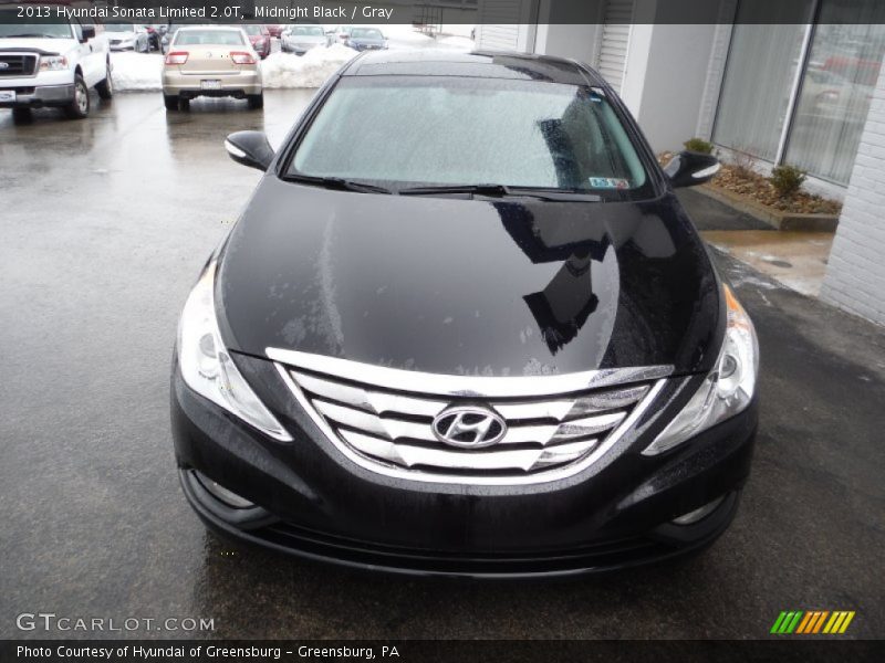 Midnight Black / Gray 2013 Hyundai Sonata Limited 2.0T