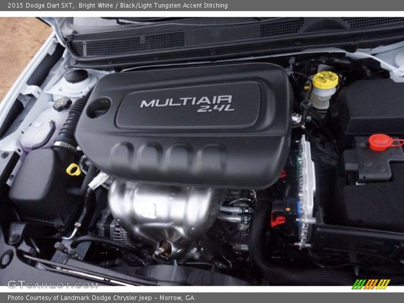 Bright White / Black/Light Tungsten Accent Stitching 2015 Dodge Dart SXT