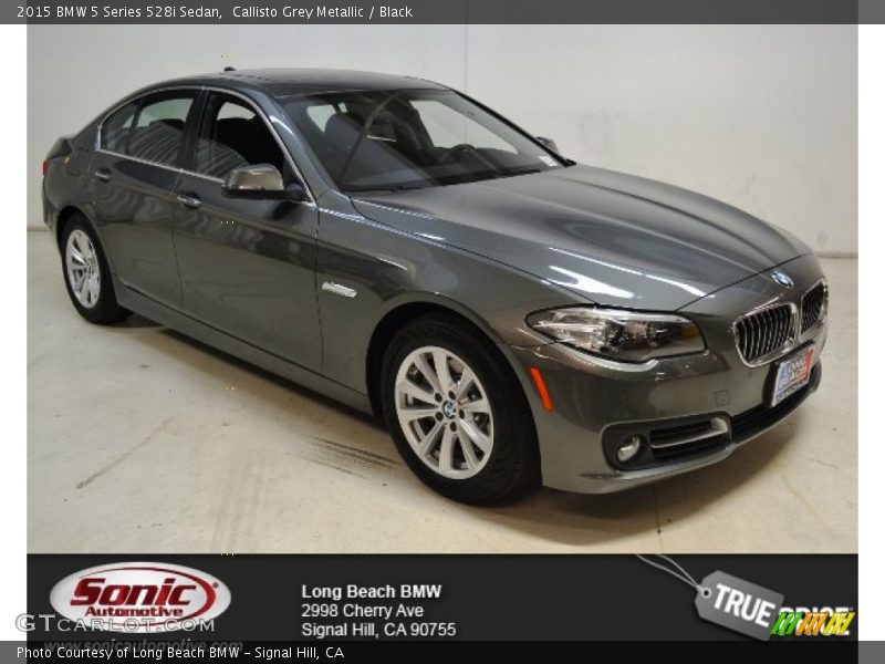 Callisto Grey Metallic / Black 2015 BMW 5 Series 528i Sedan