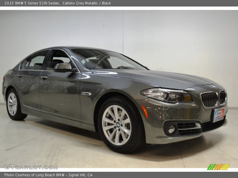 Callisto Grey Metallic / Black 2015 BMW 5 Series 528i Sedan