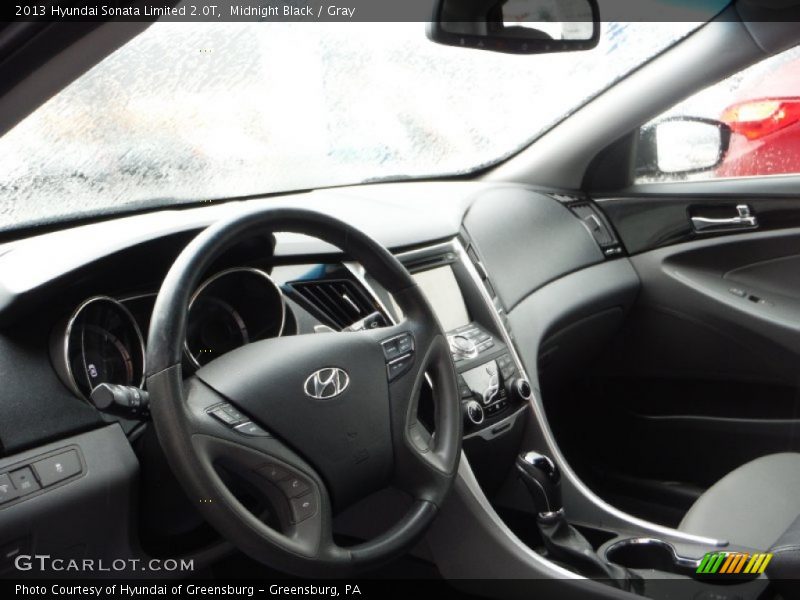 Midnight Black / Gray 2013 Hyundai Sonata Limited 2.0T