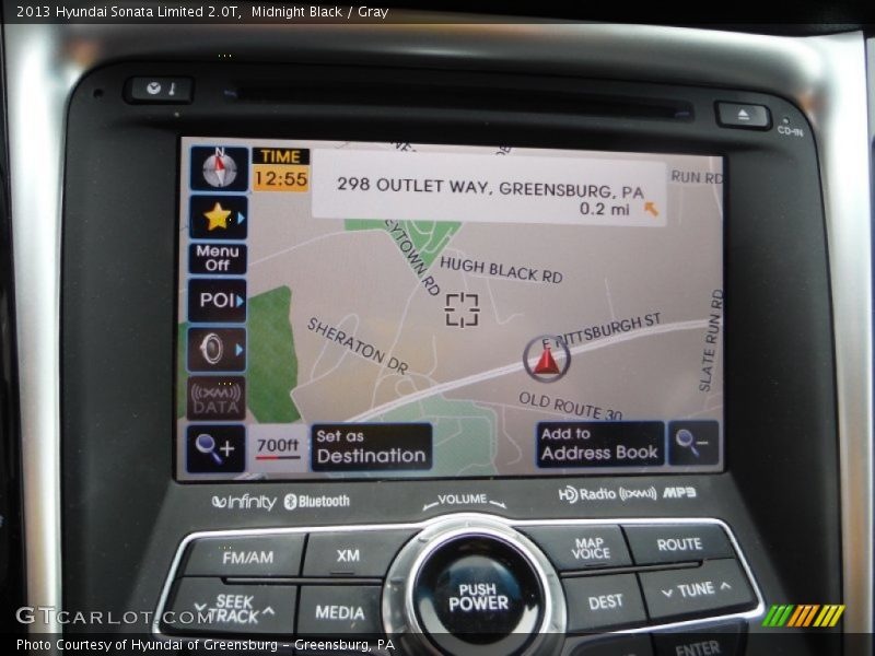 Midnight Black / Gray 2013 Hyundai Sonata Limited 2.0T