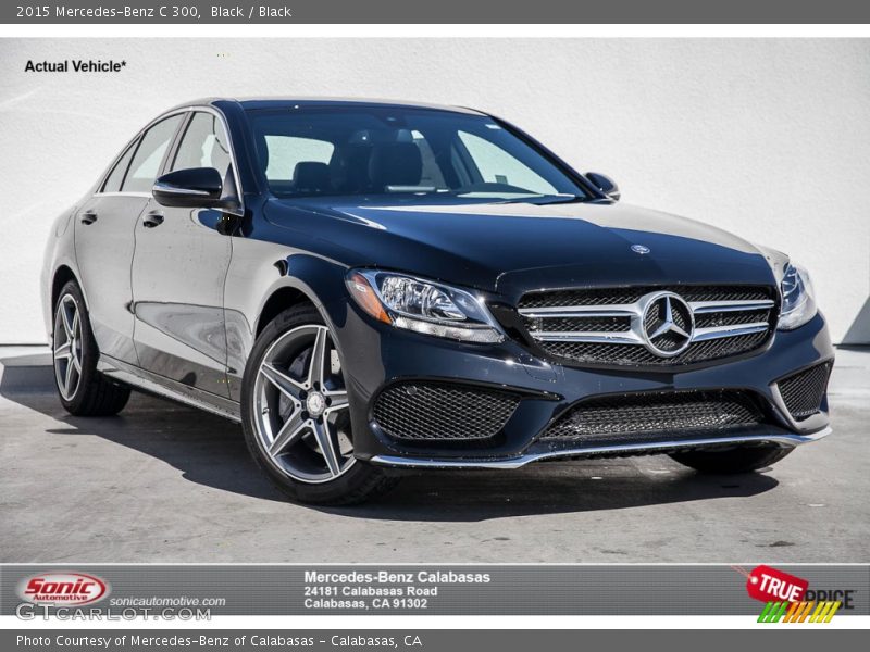 Black / Black 2015 Mercedes-Benz C 300