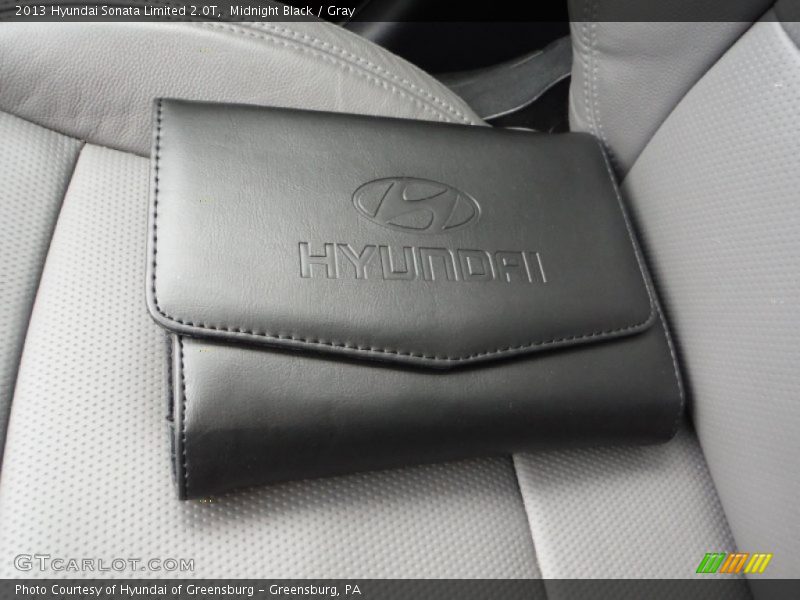 Midnight Black / Gray 2013 Hyundai Sonata Limited 2.0T