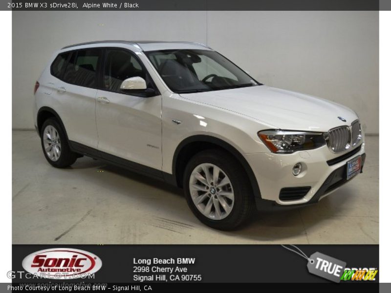 Alpine White / Black 2015 BMW X3 sDrive28i