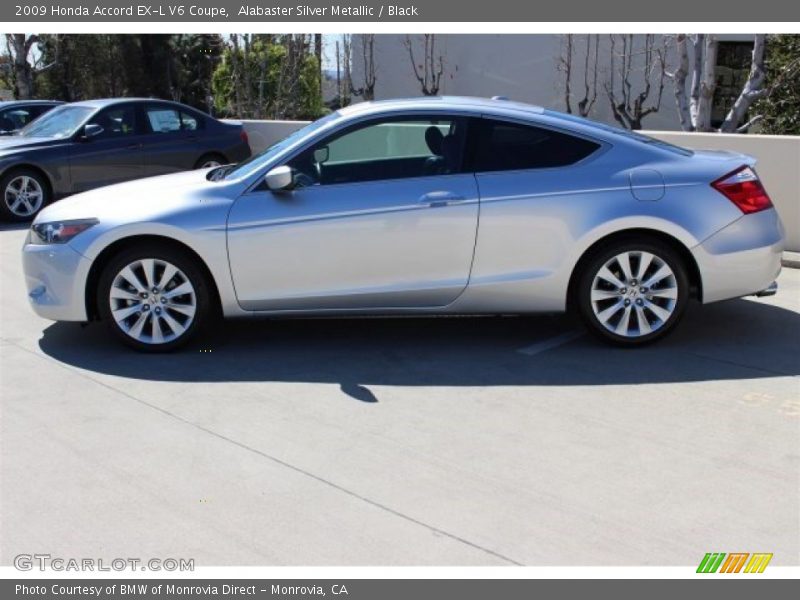 Alabaster Silver Metallic / Black 2009 Honda Accord EX-L V6 Coupe