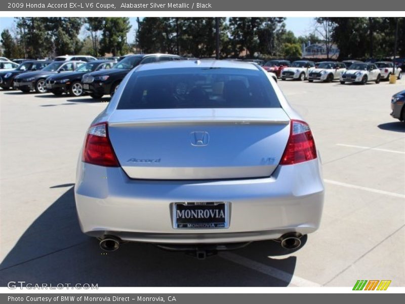 Alabaster Silver Metallic / Black 2009 Honda Accord EX-L V6 Coupe