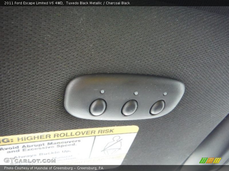 Tuxedo Black Metallic / Charcoal Black 2011 Ford Escape Limited V6 4WD