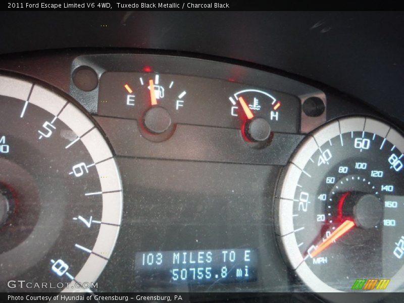 Tuxedo Black Metallic / Charcoal Black 2011 Ford Escape Limited V6 4WD