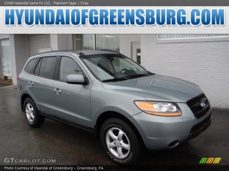 Platinum Sage / Gray 2008 Hyundai Santa Fe GLS