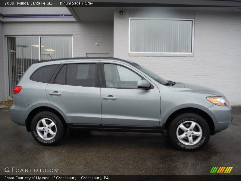 Platinum Sage / Gray 2008 Hyundai Santa Fe GLS