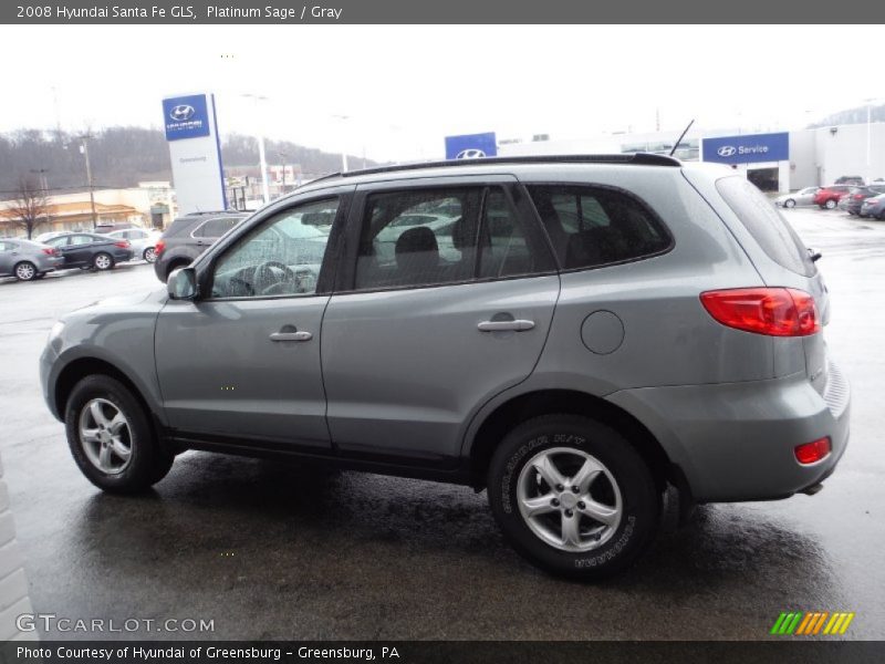 Platinum Sage / Gray 2008 Hyundai Santa Fe GLS