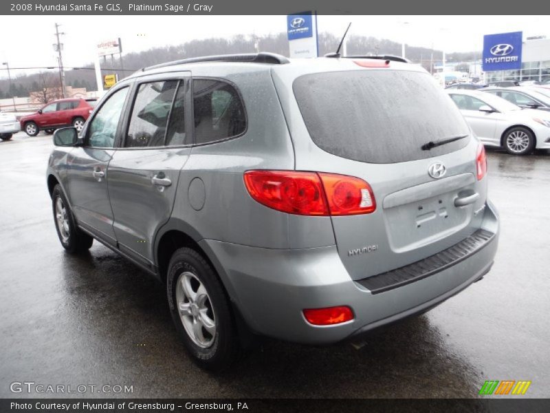 Platinum Sage / Gray 2008 Hyundai Santa Fe GLS