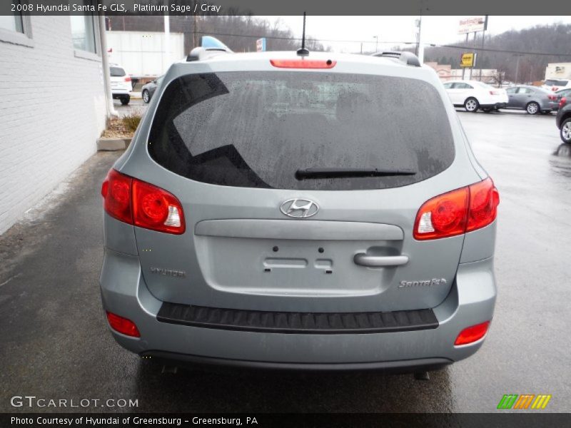 Platinum Sage / Gray 2008 Hyundai Santa Fe GLS