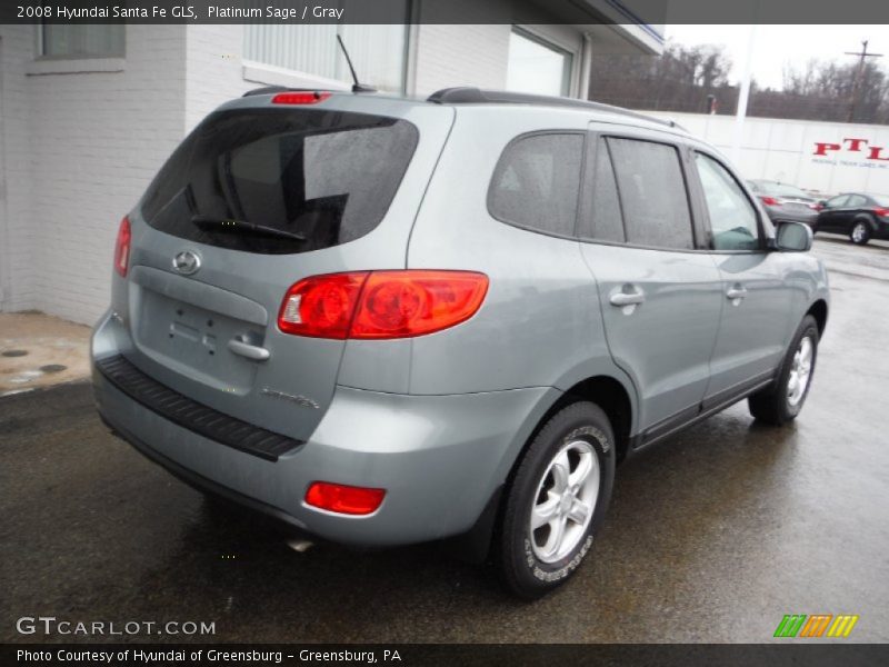 Platinum Sage / Gray 2008 Hyundai Santa Fe GLS