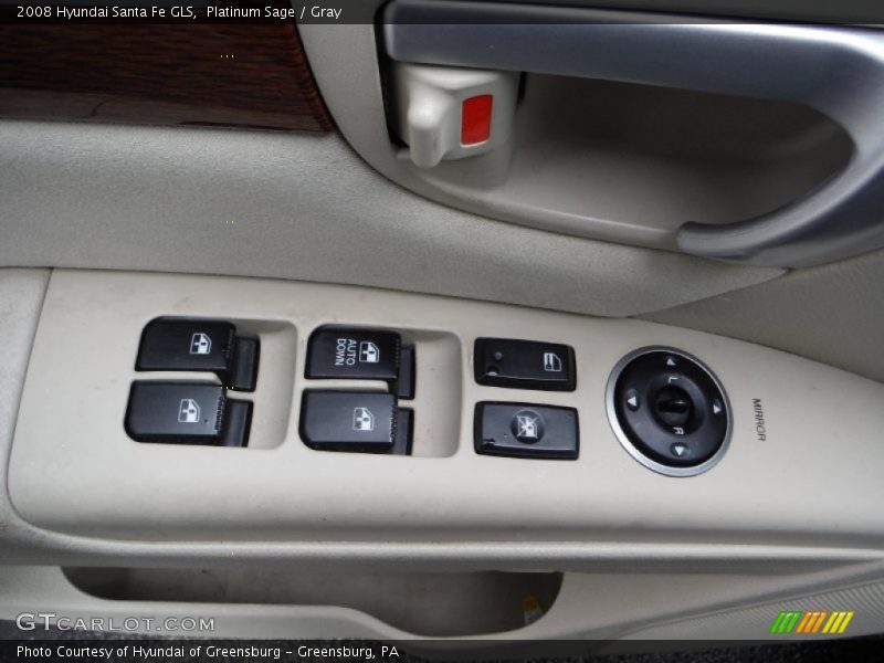 Platinum Sage / Gray 2008 Hyundai Santa Fe GLS