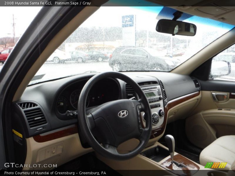 Platinum Sage / Gray 2008 Hyundai Santa Fe GLS