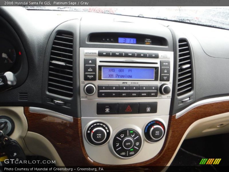 Platinum Sage / Gray 2008 Hyundai Santa Fe GLS