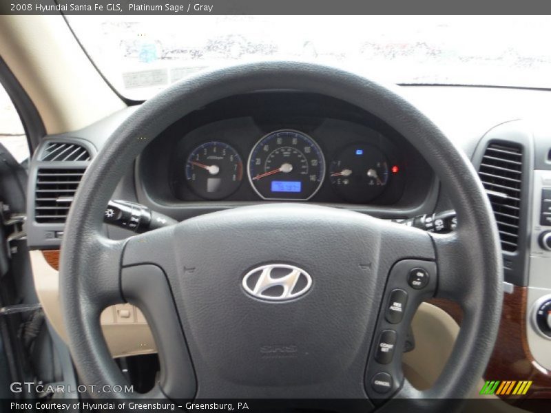 Platinum Sage / Gray 2008 Hyundai Santa Fe GLS