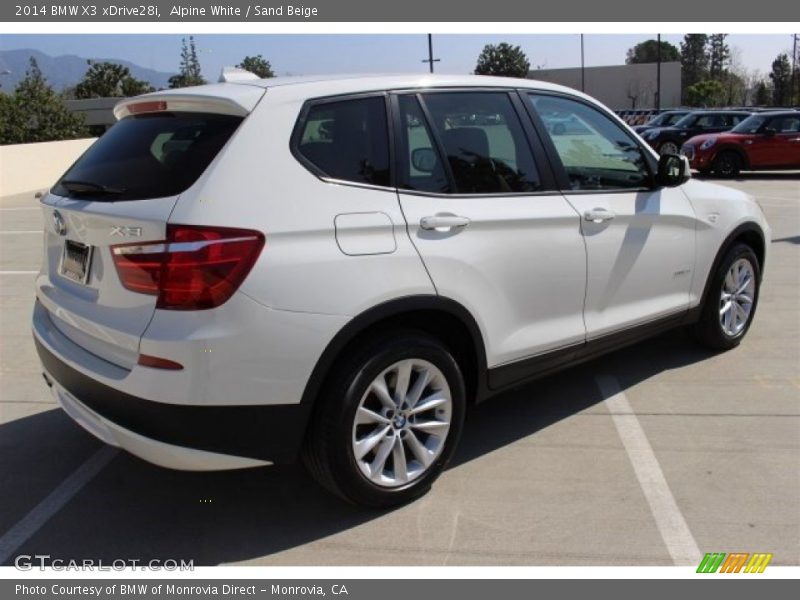 Alpine White / Sand Beige 2014 BMW X3 xDrive28i