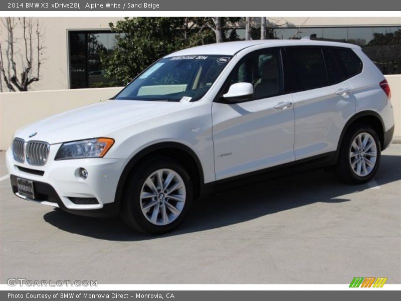 Alpine White / Sand Beige 2014 BMW X3 xDrive28i