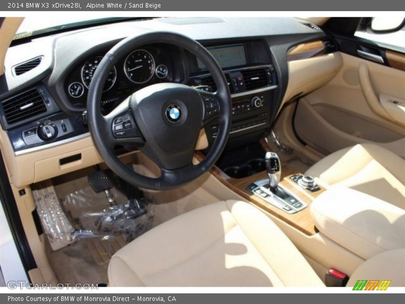Alpine White / Sand Beige 2014 BMW X3 xDrive28i