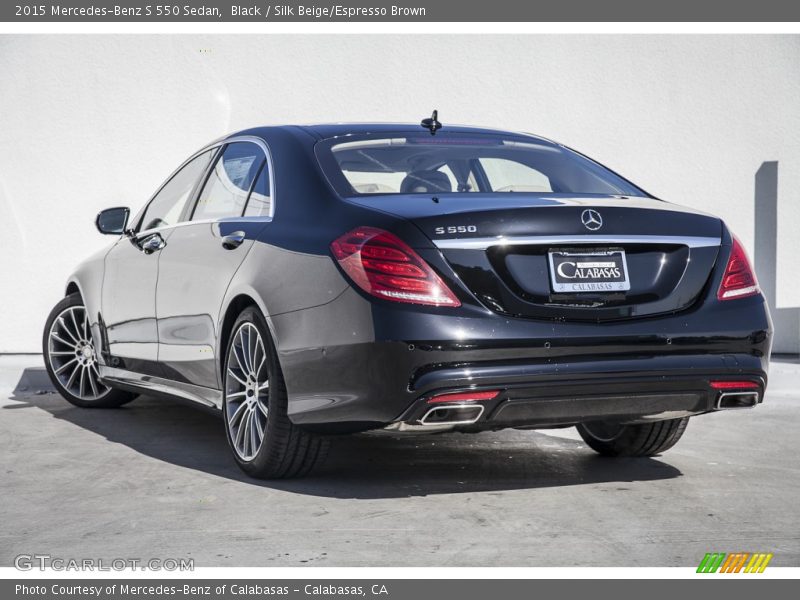 Black / Silk Beige/Espresso Brown 2015 Mercedes-Benz S 550 Sedan