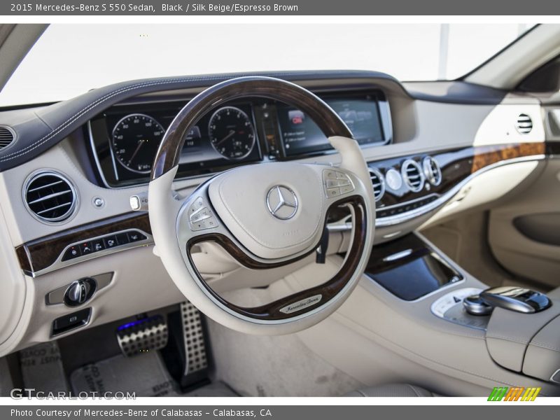 Black / Silk Beige/Espresso Brown 2015 Mercedes-Benz S 550 Sedan