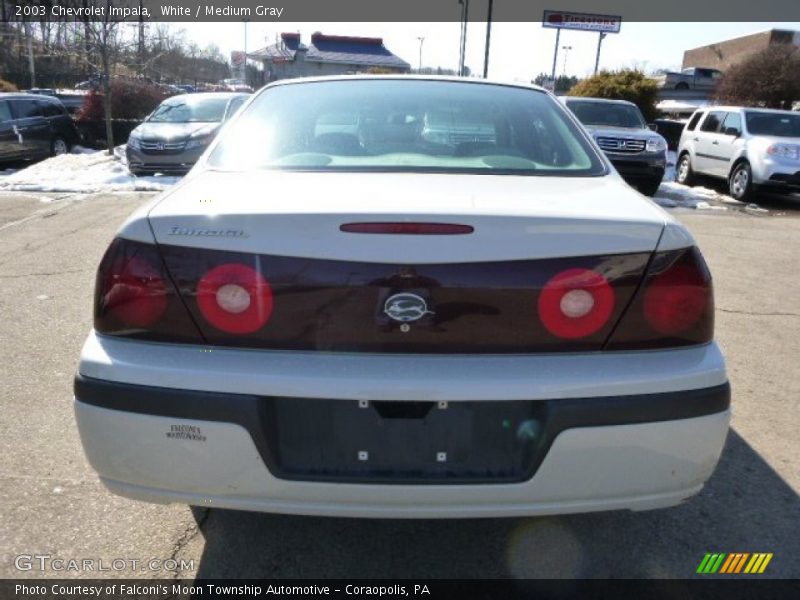 White / Medium Gray 2003 Chevrolet Impala