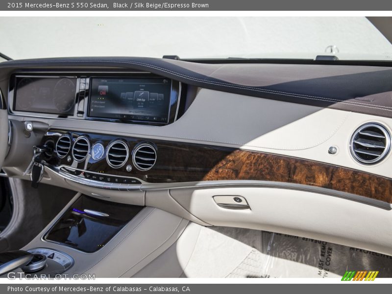 Black / Silk Beige/Espresso Brown 2015 Mercedes-Benz S 550 Sedan