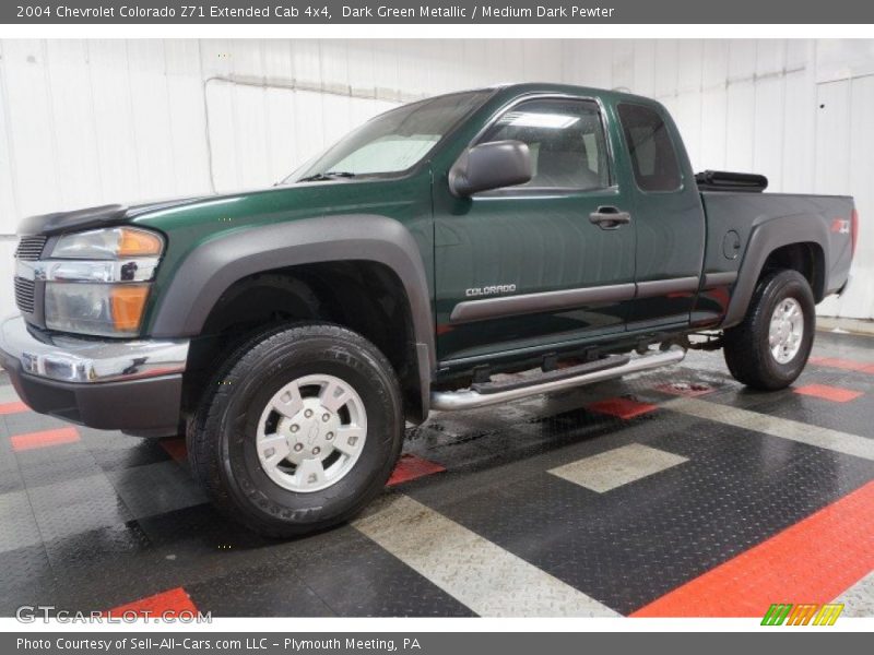 Dark Green Metallic / Medium Dark Pewter 2004 Chevrolet Colorado Z71 Extended Cab 4x4