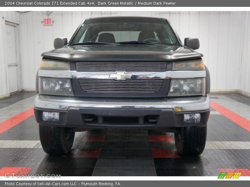Dark Green Metallic / Medium Dark Pewter 2004 Chevrolet Colorado Z71 Extended Cab 4x4