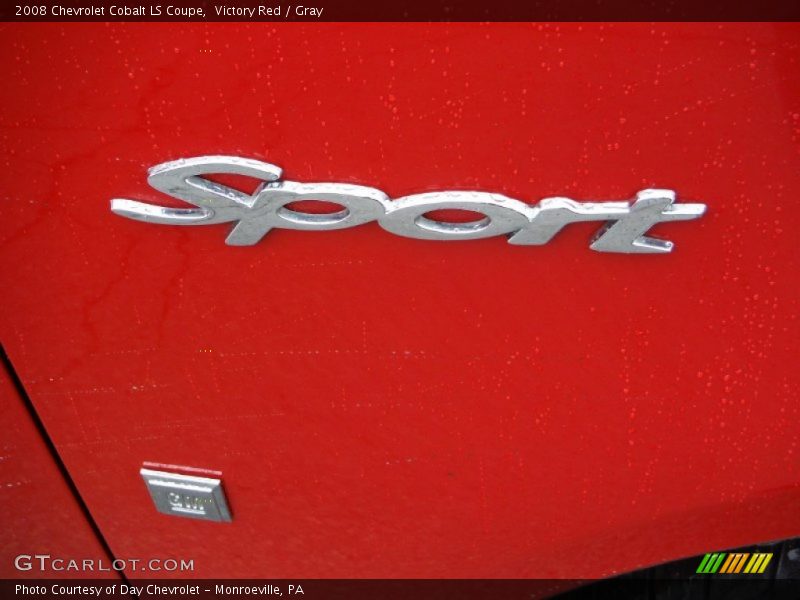 Victory Red / Gray 2008 Chevrolet Cobalt LS Coupe